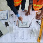 Discussing building blueprint